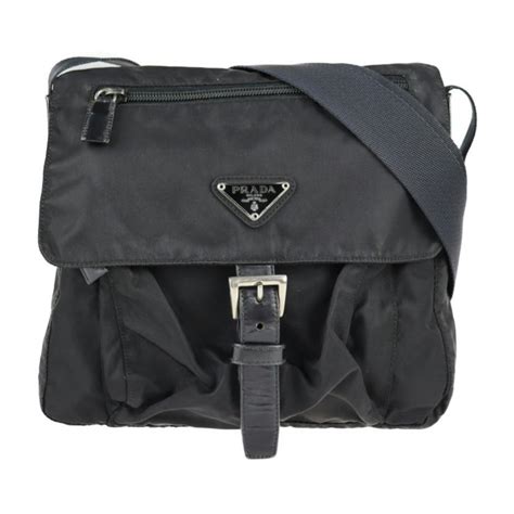 prada bt8994|PRADA VELA Shoulder Bag Nylon Leather NERO Black B8994.